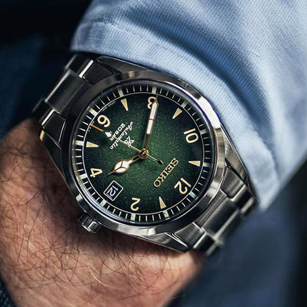 Seiko Prospex SPB155J1 Baby Alpinist Automatic Green Dial Stainless Steel Strap