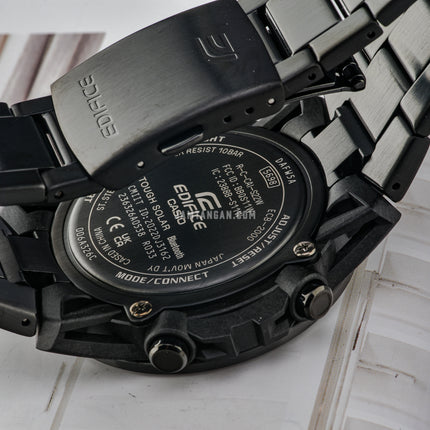 Casio Edifice ECB-2000DC-1BDF Men Sospensione Digital Analog Dial Gunmetal Stainless Steel Band