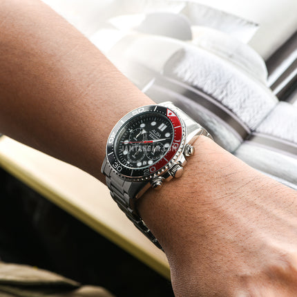 Alba Active AT3J37X1 Men Chronograph Black Dial Stainless Steel Strap