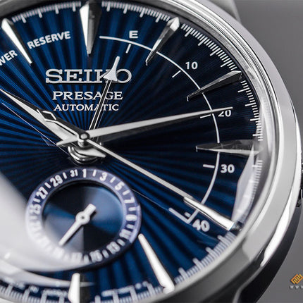 Seiko Presage SSA347J1 Cocktail Time Blue Moon Automatic Blue Texture Dial Stainless Steel Strap