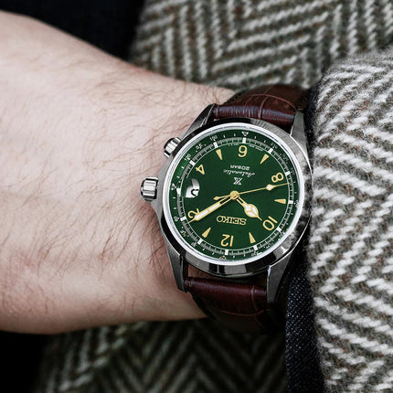 Seiko Prospex SPB121J1 Alpinist Green Dial Brown Leather Strap