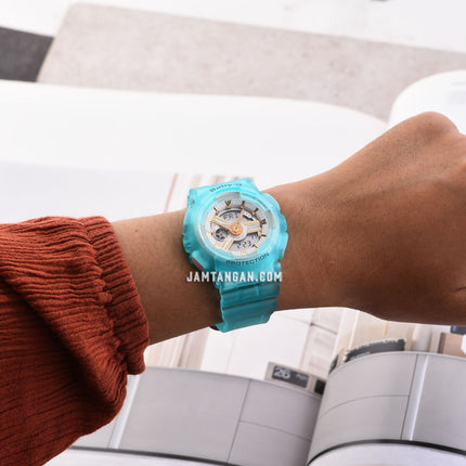 Casio Baby-G BA-110SC-2ADR Spring And Summer Digital Analog Dial Tosca Transparent Resin Band