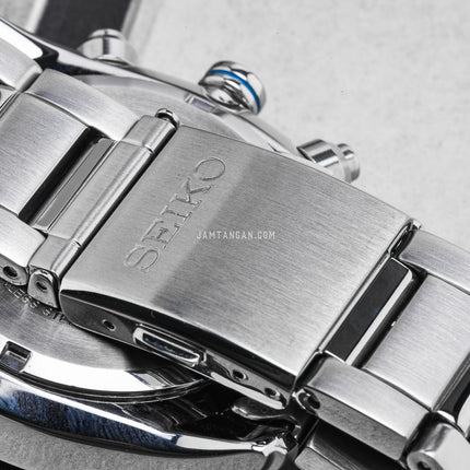 Seiko Solar SSC121P1 Chronograph Silver Dial Stainless Steel Strap