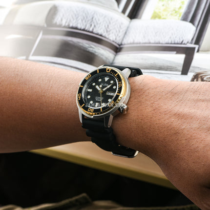 Alba Mechanical AL4250X1 Automatic Man Black Dial Black Rubber Strap