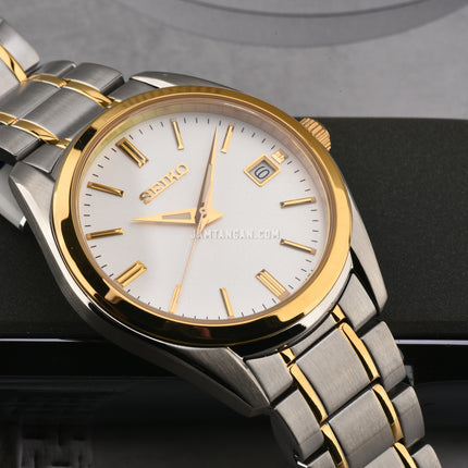 Seiko Classic SUR312P1 Discover More White Dial Dual Tone Stainless Steel Strap