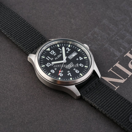 Alba Mechanical Field Military AL4223X1 Men Black Dial Black Nylon Strap