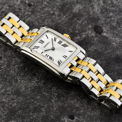 Seiko Ladies SWR087P1 White Dial Dual Tone Stainless Steel Strap