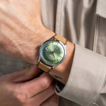 Orient Classic RA-AC0P01E Bambino Automatic Green Dial Brown Leather Strap