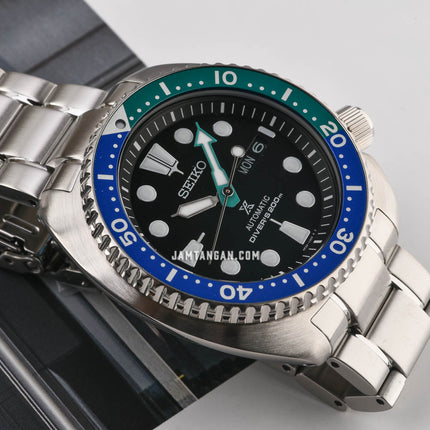 Seiko Prospex SRPJ35K1 Tropical Lagoon Special Edition Turtle Black Dial Stainless Steel Strap