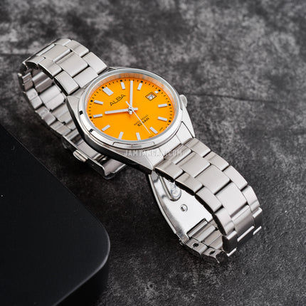 Alba Active AG8M41X1 Tangerine Gelato Series Yellow Patterned Dial Stainless Steel Strap