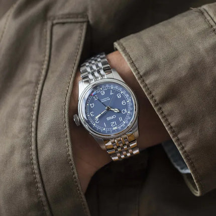 Oris Big Crown Pointer Date 01-754-7741-4065-07-8-20-22 Men Blue Dial Stainless Steel Strap