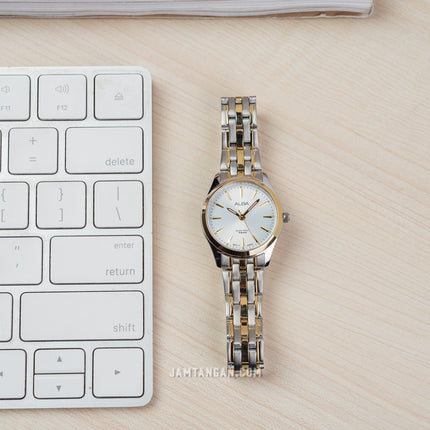 Alba ARX132X1 Ladies Silver Dial Dual Tone Stainless Steel Strap