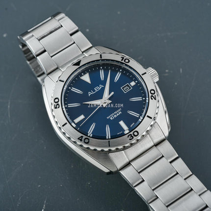 Alba AS9U65X1 Men Sport Blue Dial Stainless Steel Strap
