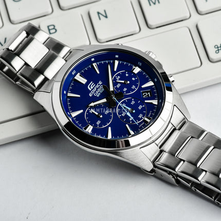 Casio Edifice EFV-630D-2AVUDF Chronograph Blue Dial Stainless Steel Band