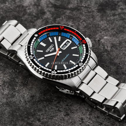 Seiko 5 Sports SRPK13K1 SKX Sports Style Regatta Black Dial Stainless Steel Strap Special Edition
