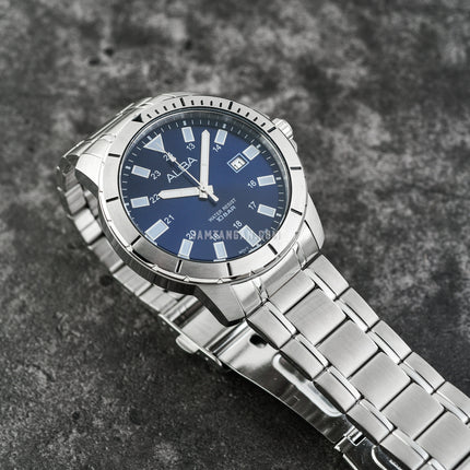 Alba Active AS9R97X1 Men Blue Dial Stainless Steel Strap