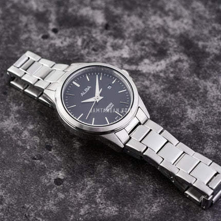 Alba Prestige AH7S45X1 Ladies Black Dial Stainless Steel Strap