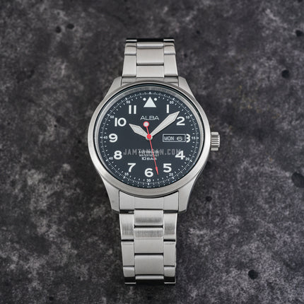 Alba Mechanical AL4205X1 Automatic Men Black Dial Stainless Steel Strap
