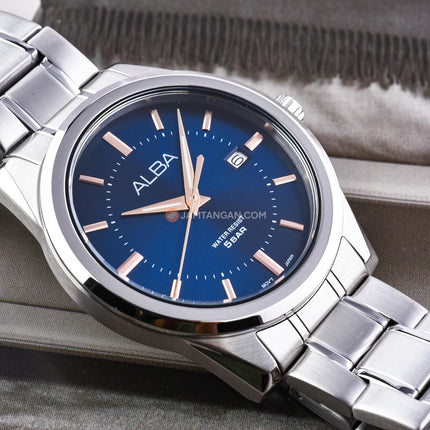Alba AS9V63X1 Men Blue Dial Stainless Steel Strap