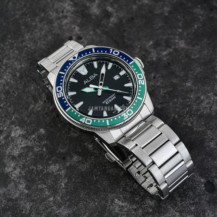 Alba AS9U03X1 Men Black Dial Stainless Steel Strap
