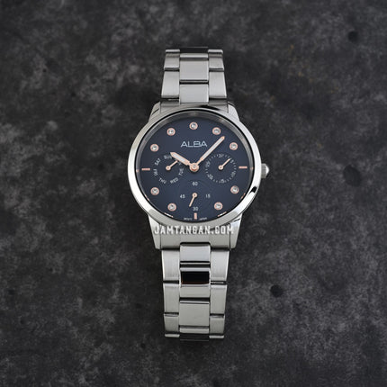 Alba AP6727X1 Ladies Multifunction Blue Dial Stainless Steel Strap