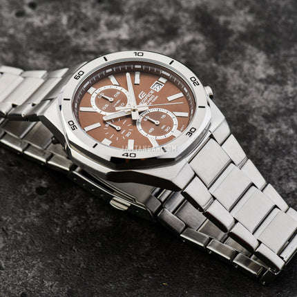 Casio Edifice EFV-640D-5AVUDF Chronograph Men Brown Dial Stainless Steel Band