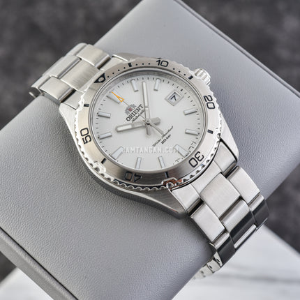 Orient Mako 40 RA-AC0Q03S Men Silver Dial Stainless Steel Strap