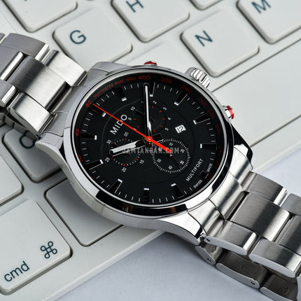 MIDO Multifort M005.417.11.051.00 Chronograph Black Dial Stainless Steel Strap