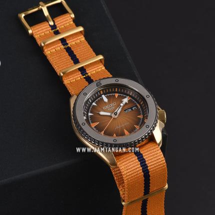 Seiko 5 Sports SRPF70K1 Naruto & Boruto Naruto Uzumaki Model Dual Tone Nylon Strap Limited Edition
