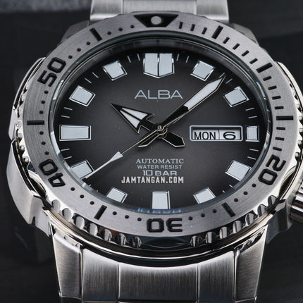 Alba Mechanical AL4635X1 Automatic Men Grey Gradient Dial Stainless Steel Strap