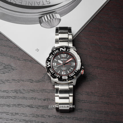 Seiko Automatic SRP445K1 Superior Black Dial Stainless Steel Strap