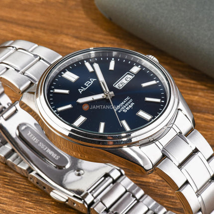 Alba Mechanical AL4151X1 Blue Dial Stainless Steel Strap