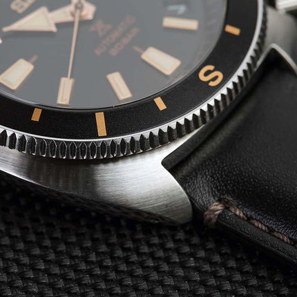 Seiko Prospex SRPG17K1 Tortoise Land Automatic Black Dial Black Leather Strap