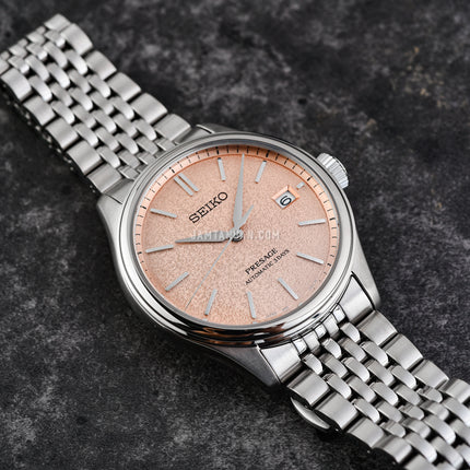Seiko Presage SPB467J1 Automatic Classic Series Araigaki Pale Persimmon Dial Stainless Steel Strap