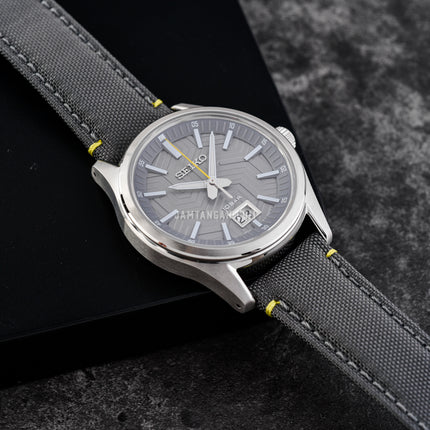 Seiko Classic SUR543P1 Men Grey Dial Grey Nylon Strap