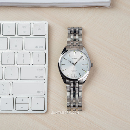 Alba AS9Q91X1 Men Silver Dial Stainless Steel Strap