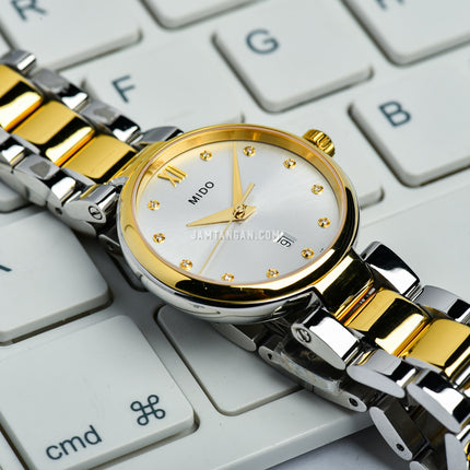 MIDO Baroncelli M022.210.22.036.09 Donna Silver Dial Dual Tone Stainless Steel Strap