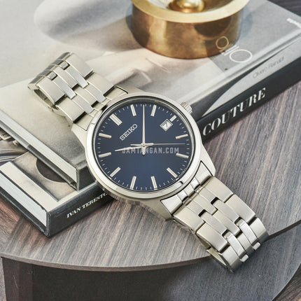 Seiko Classic SUR399P1 Discover More Blue Dial Stainless Steel Strap