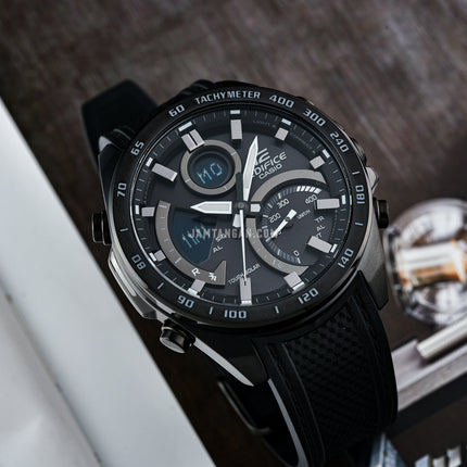 Casio Edifice ECB-900PB-1ADR Tough Solar Men Digital Analog Dial Black Resin Band