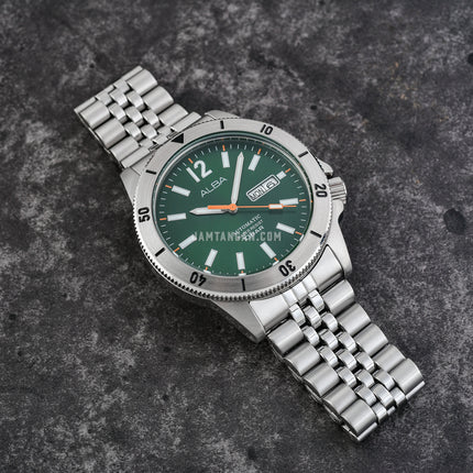 Alba Mechanical AL4647X1 Automatic Men Green Dial Stainless Steel Strap