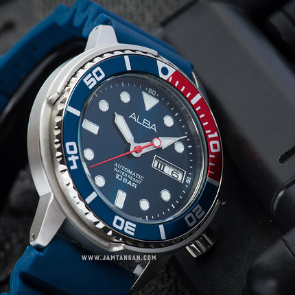 Alba Mechanical AL4251X1 Automatic Man Blue Dial Blue Army Strap