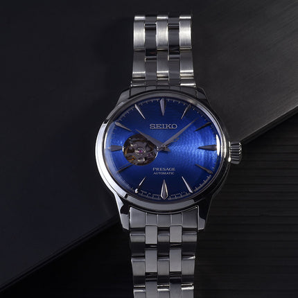 Seiko Presage SSA439J1 Cocktail Time Blue Acapulco Automatic Blue Dial Stainless Steel Strap