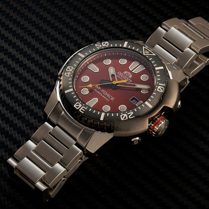 Orient M-Force RA-AC0L02R Automatic Men Red Dial Stainless Steel Strap
