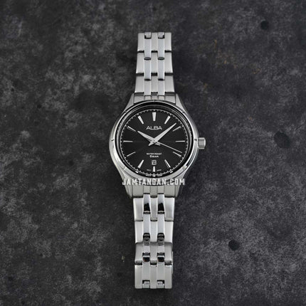 Alba AH7DK7X1 Ladies Black Dial Stainless Steel Strap