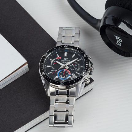 Casio Edifice EFR-552D-1A3VUDF Men Chronograph Black Dial Stainless Steel Band