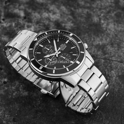 Alba Active AM3957X1 Chronograph Men Black Patterned Dial Stainless Steel Strap