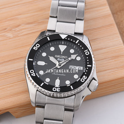 Seiko 5 Sports SRPK29K1 5KX Midi SKX Sports Style Black Dial Stainless Steel Strap