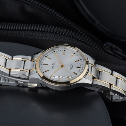 Alba Prestige ARX028X1 Ladies Silver Dial Dual Tone Stainless Steel Strap