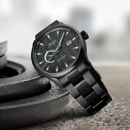 MIDO Multifort III M038.424.33.061.00 Power Reserve Anthracite Dial Anthracite Stainless Steel Strap