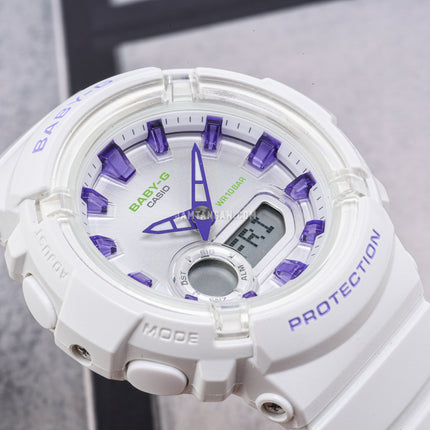 Casio Baby-G BGA-280DN-7ADR Dance Floor Digital Analog Dial White Resin Band